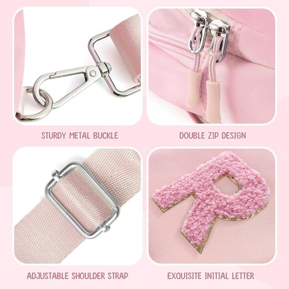 Cute Adjustable Pink Fanny Pack with Wallet for Tween Girls 6-14 Years Old - Picture 6 of 7